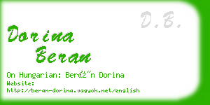 dorina beran business card